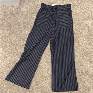 Blue Rain Wide Leg Striped Pants